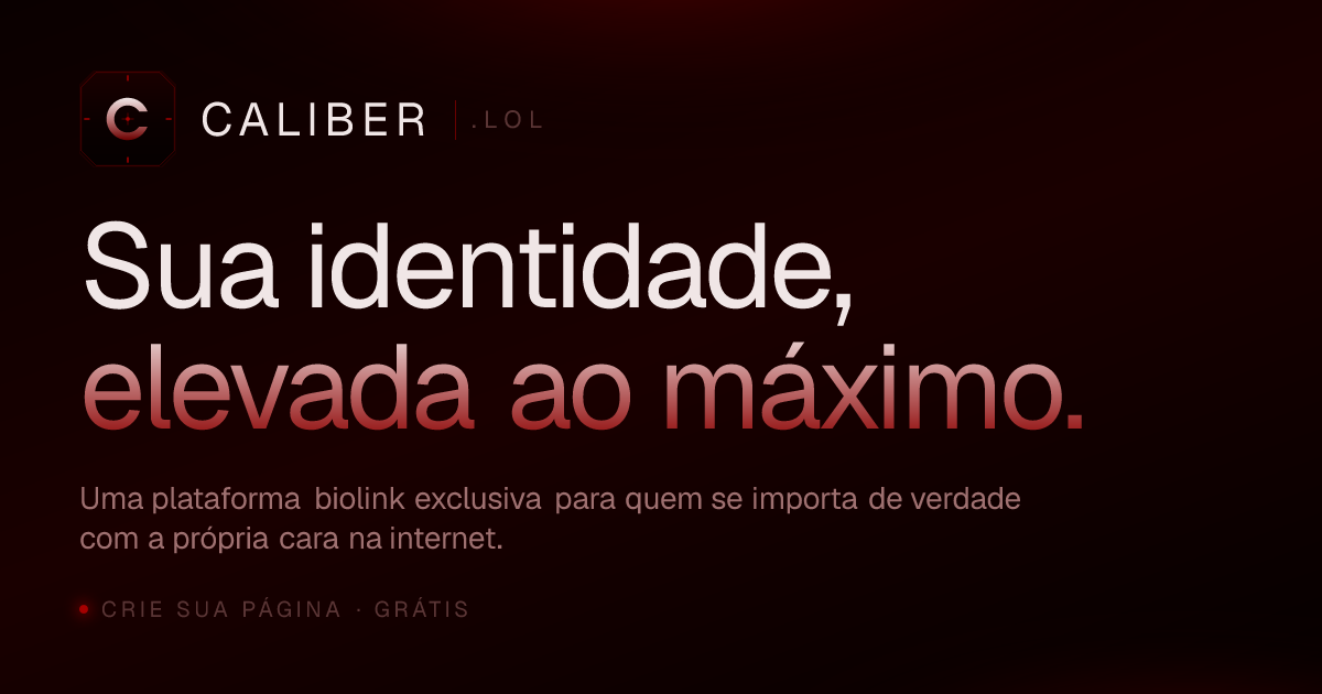 Caliber — Biolink Premium | Sua identidade na internet